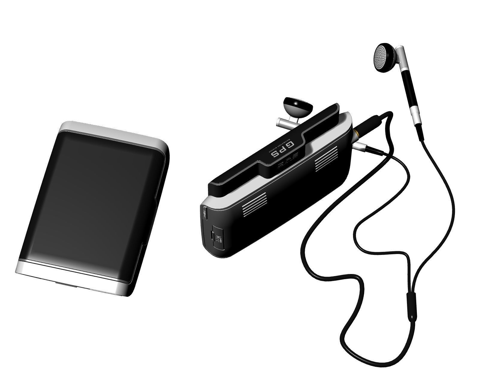 GPS built in mini media device design 3D modeling source 3D print model_14