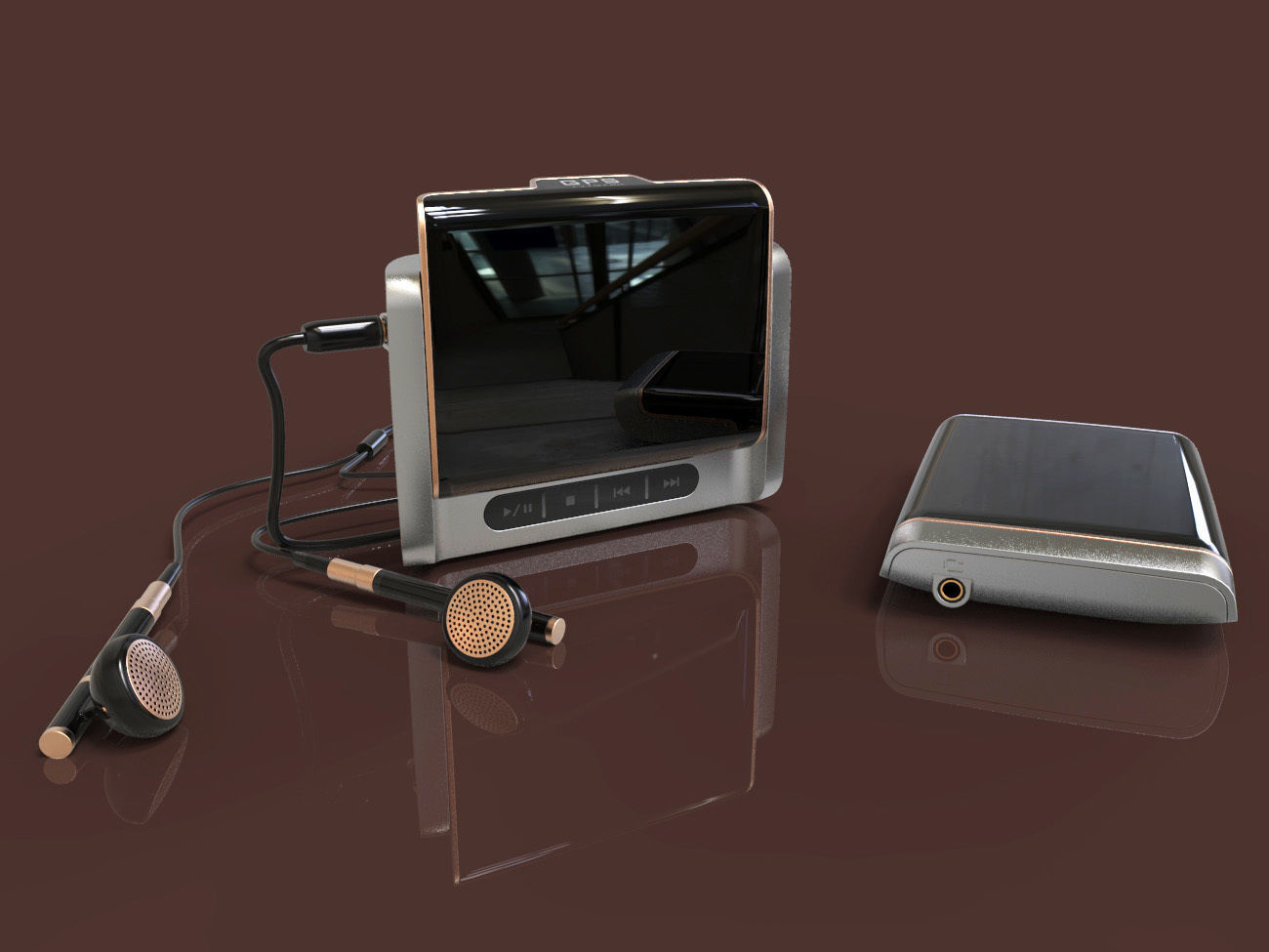 GPS built in mini media device design 3D modeling source 3D print model_6