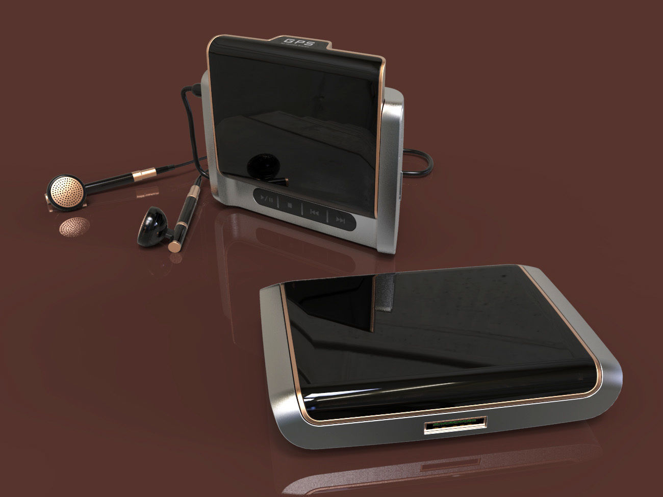 GPS built in mini media device design 3D modeling source 3D print model_2