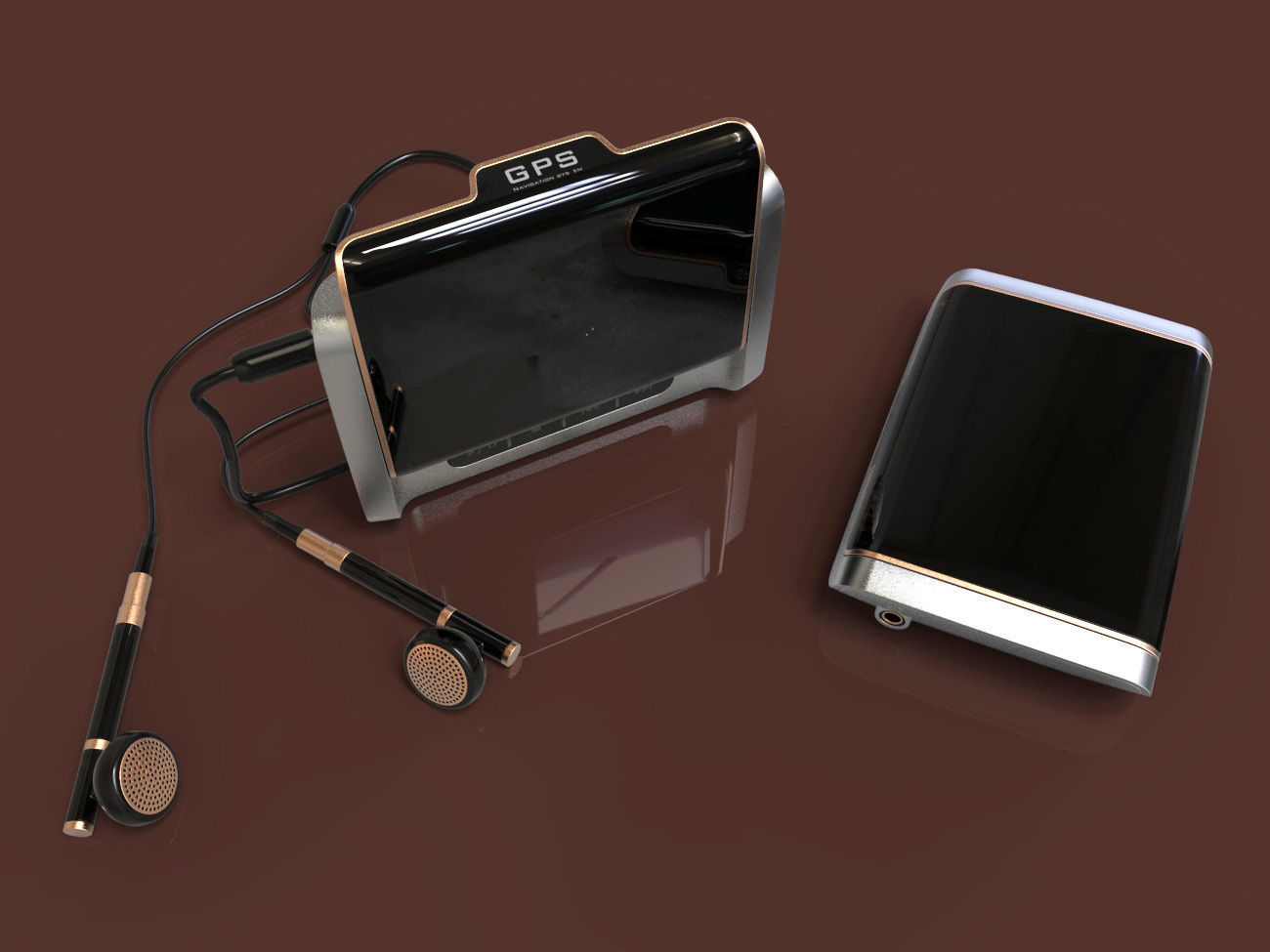 GPS built in mini media device design 3D modeling source 3D print model_1