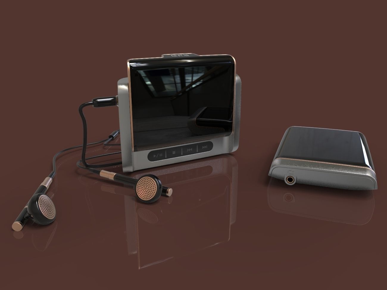 GPS built in mini media device design 3D modeling source 3D print model_5