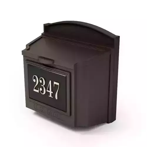 Letterbox With Address Plate 3D model