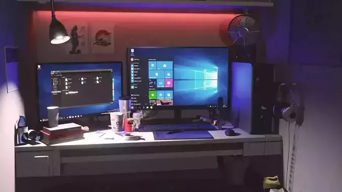 Japanese Internet Cafe 3D model