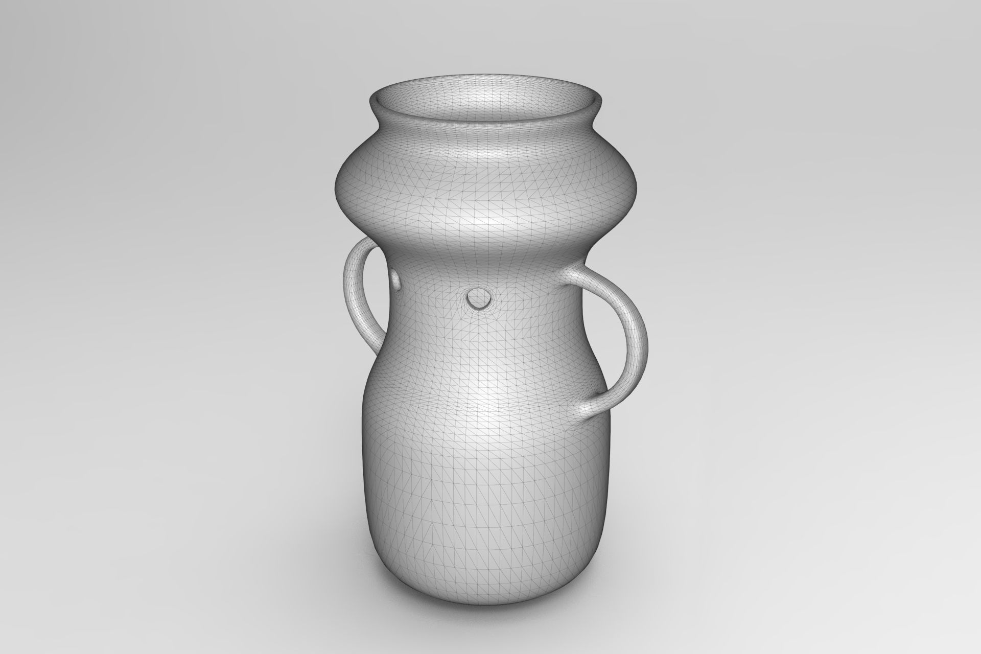 Gardenias Vase Low-poly 3D model_6
