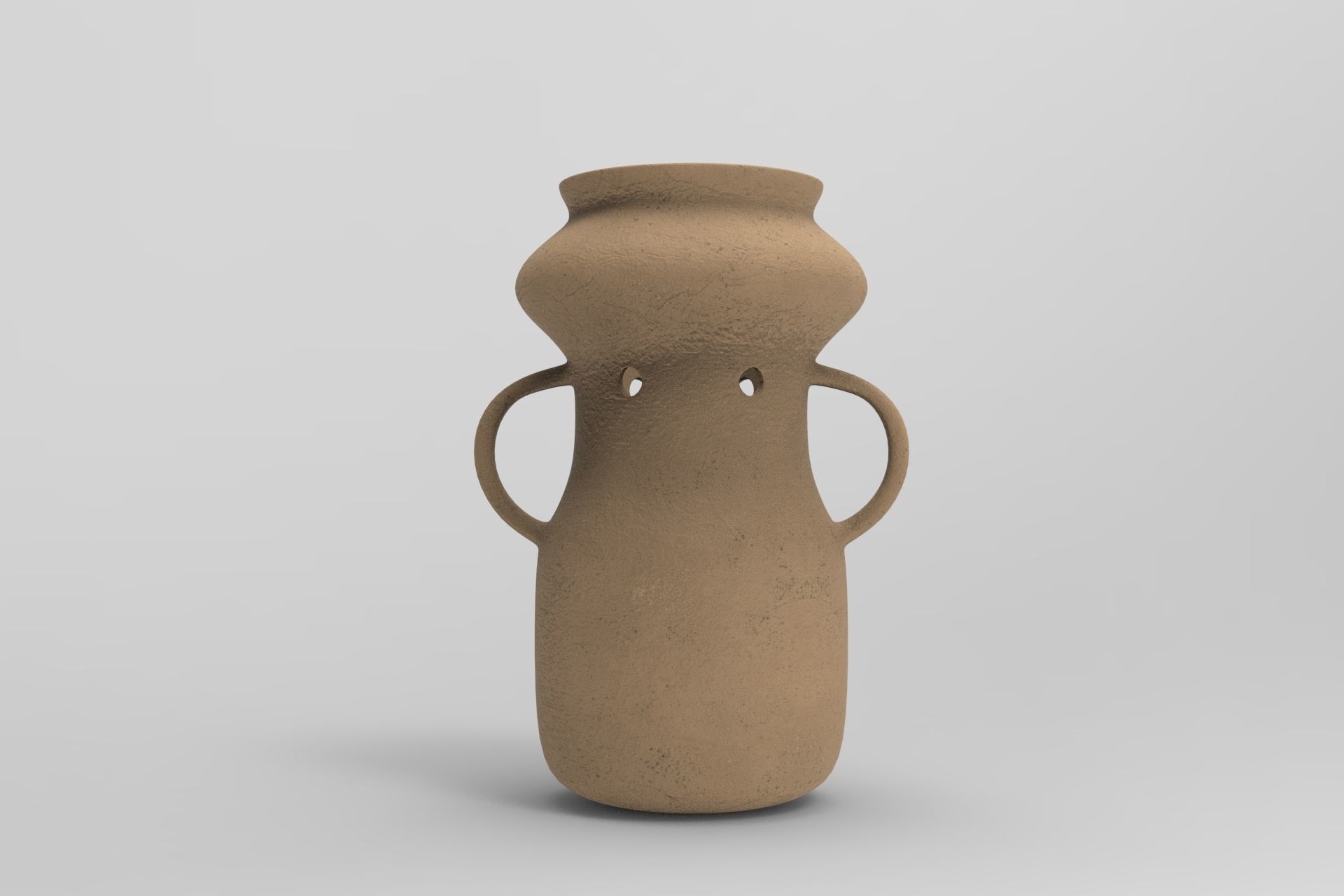 Gardenias Vase Low-poly 3D model_4