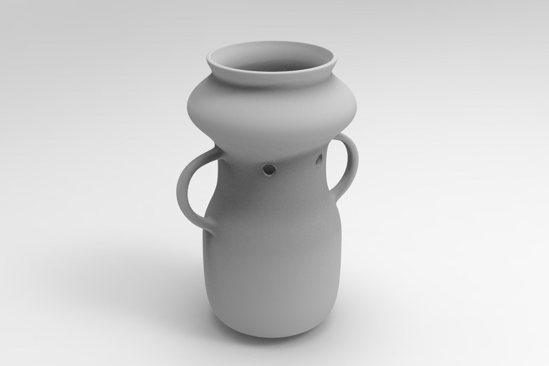Gardenias Vase Low-poly 3D model_8