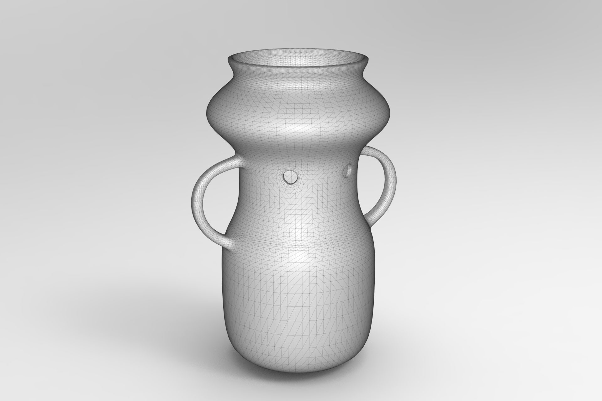 Gardenias Vase Low-poly 3D model_5