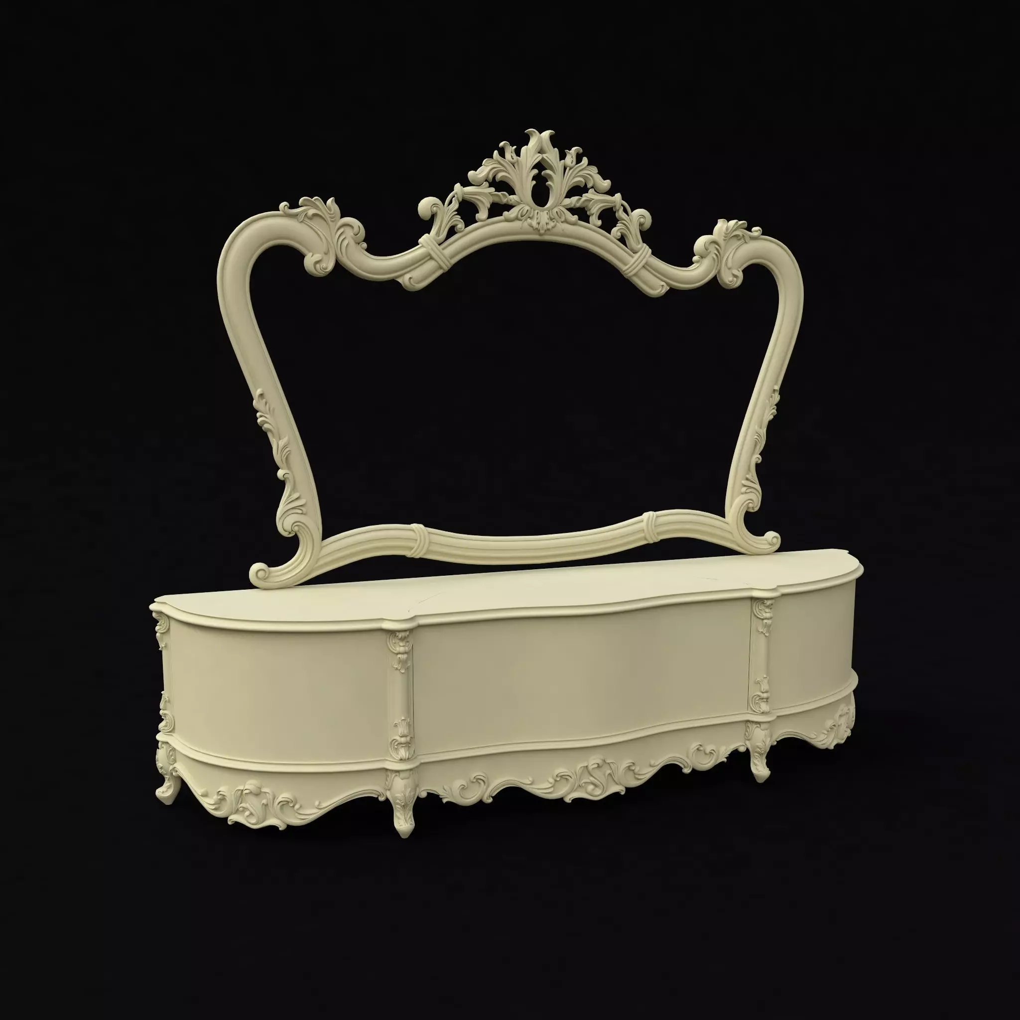 cabinet with mirror 3D model_0