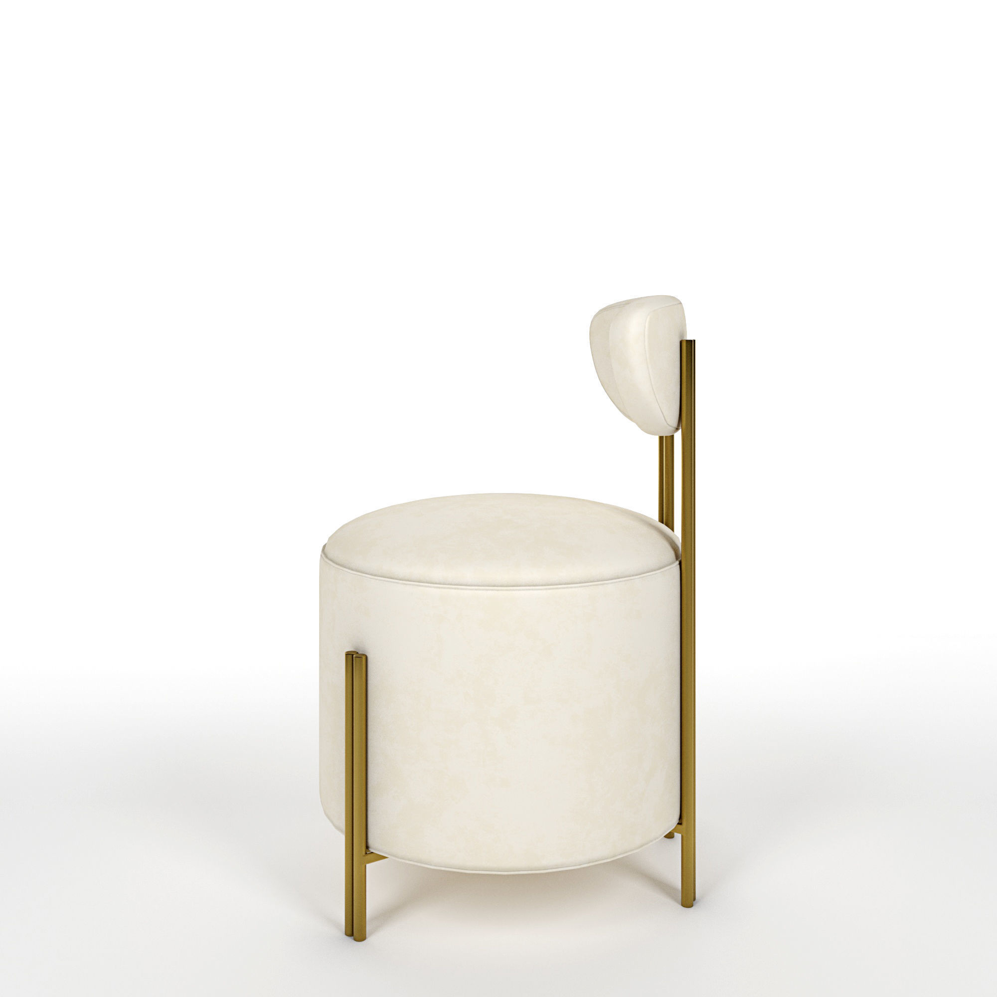 Melange vanity chair Low-poly 3D model_3