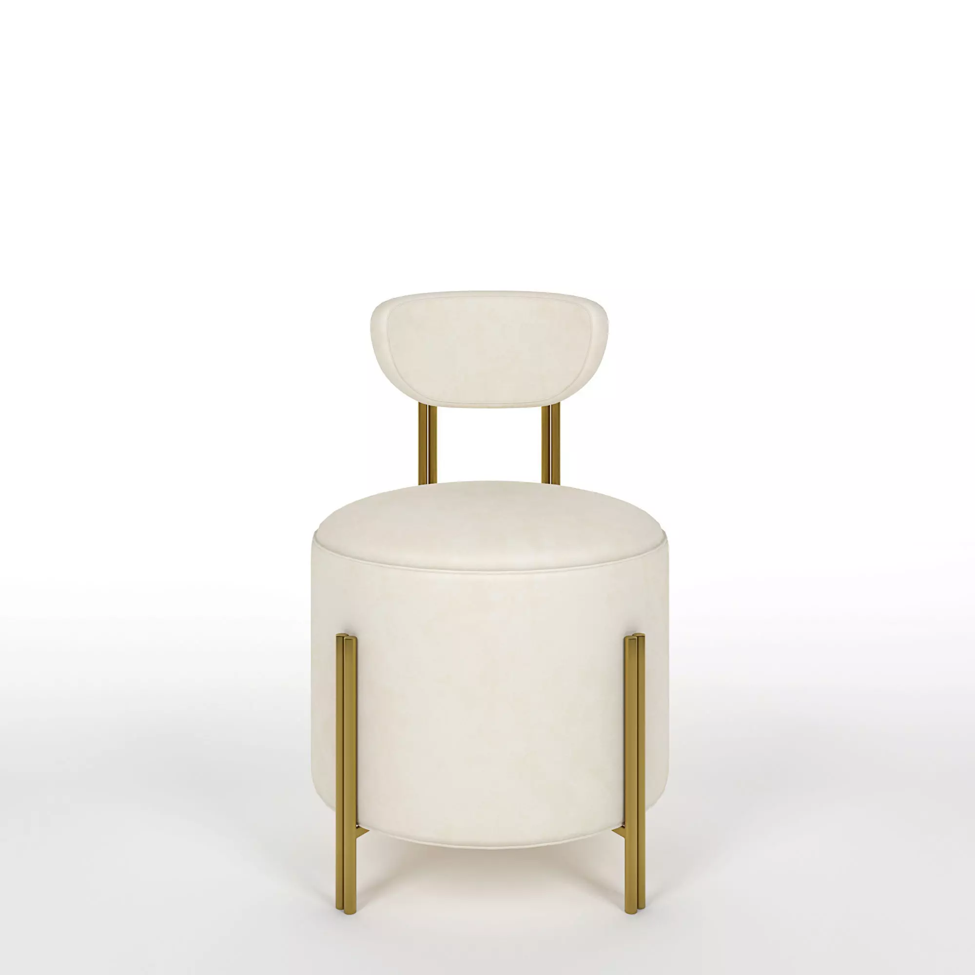 Melange vanity chair Low-poly 3D model_0