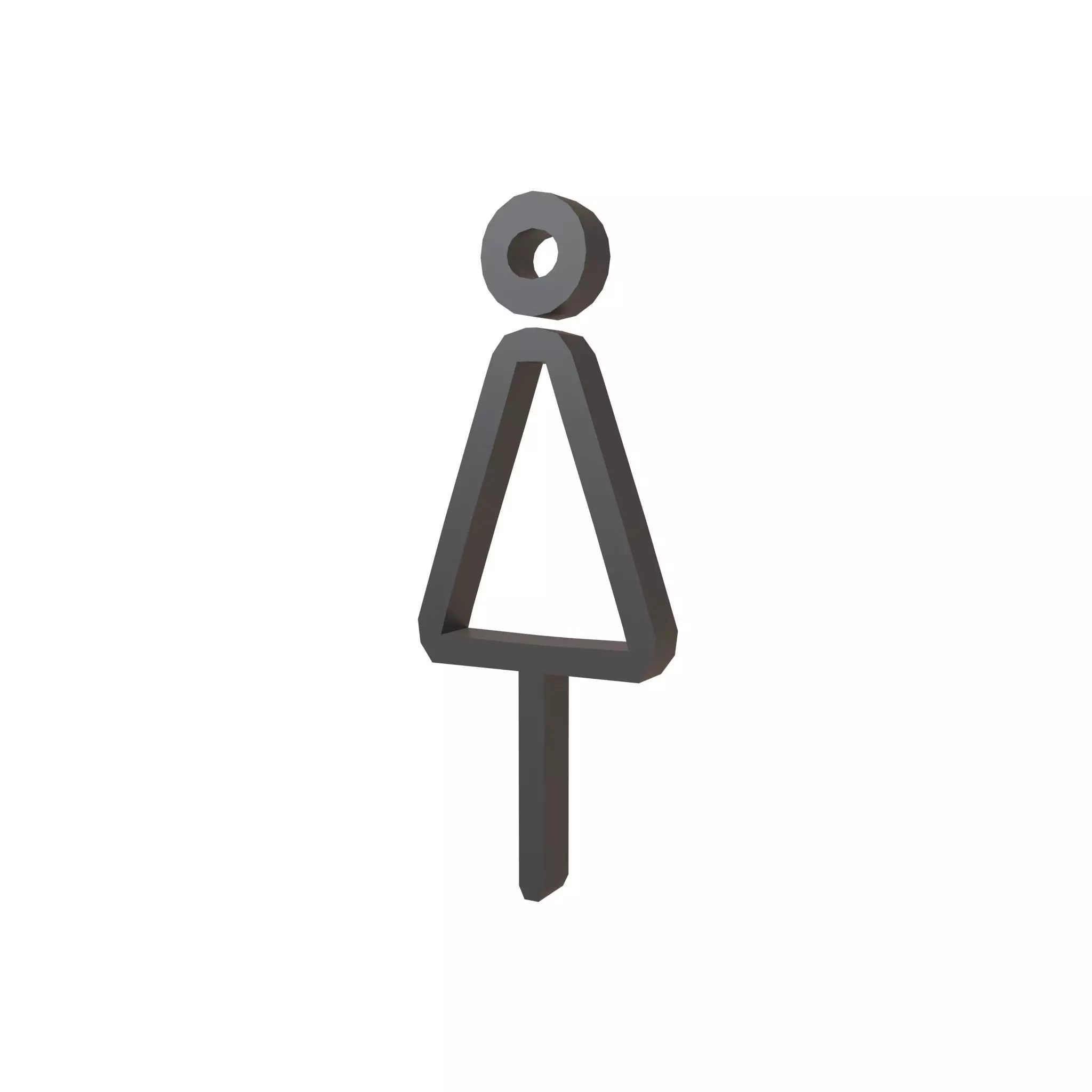 Girl Symbol v1 001 Low-poly 3D model_0