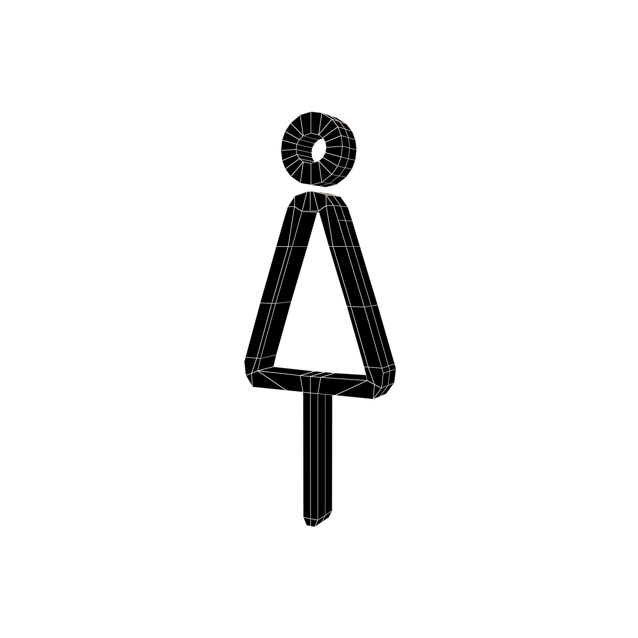 Girl Symbol v1 001 Low-poly 3D model_6