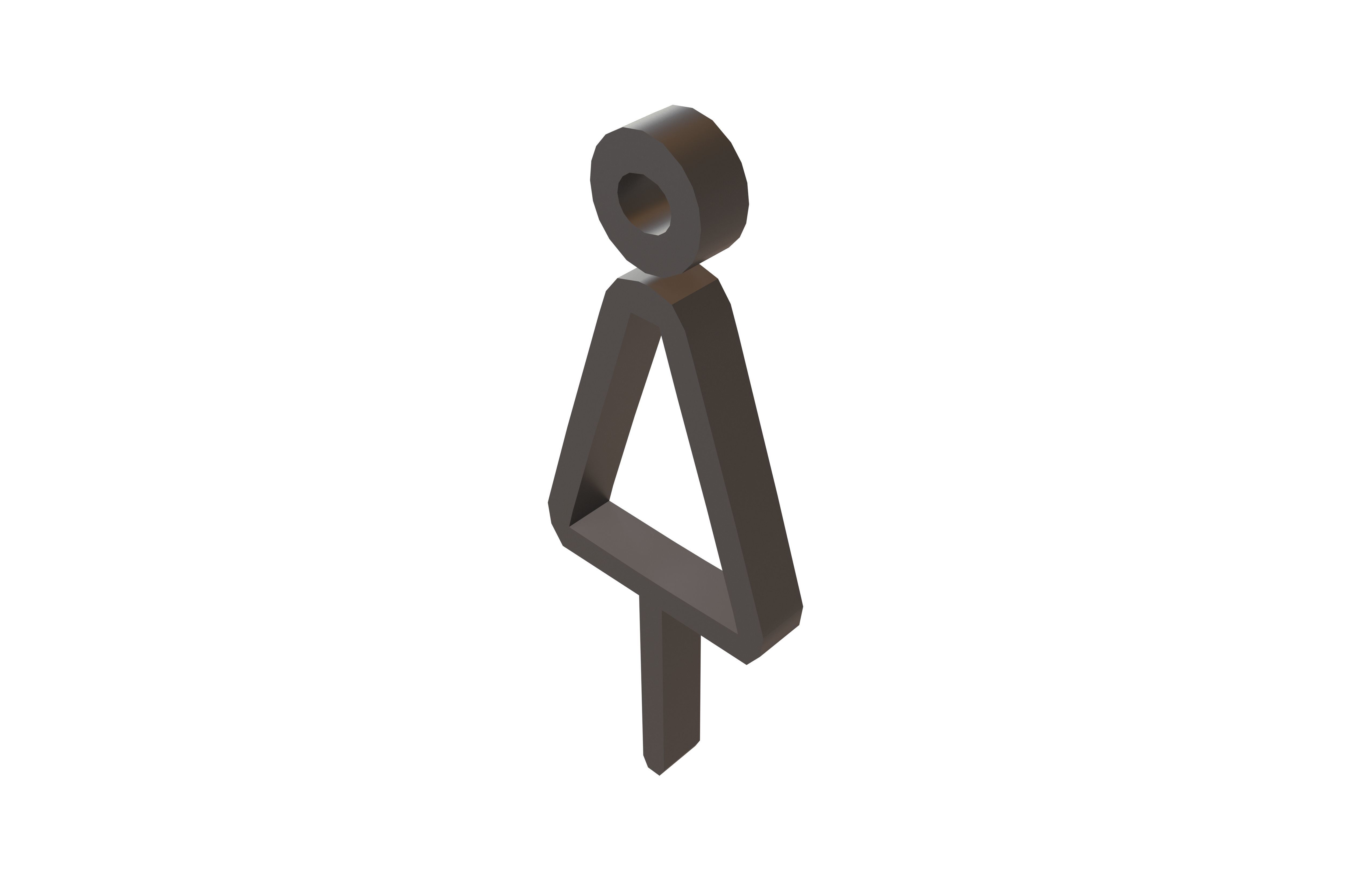 Girl Symbol v1 001 Low-poly 3D model_2