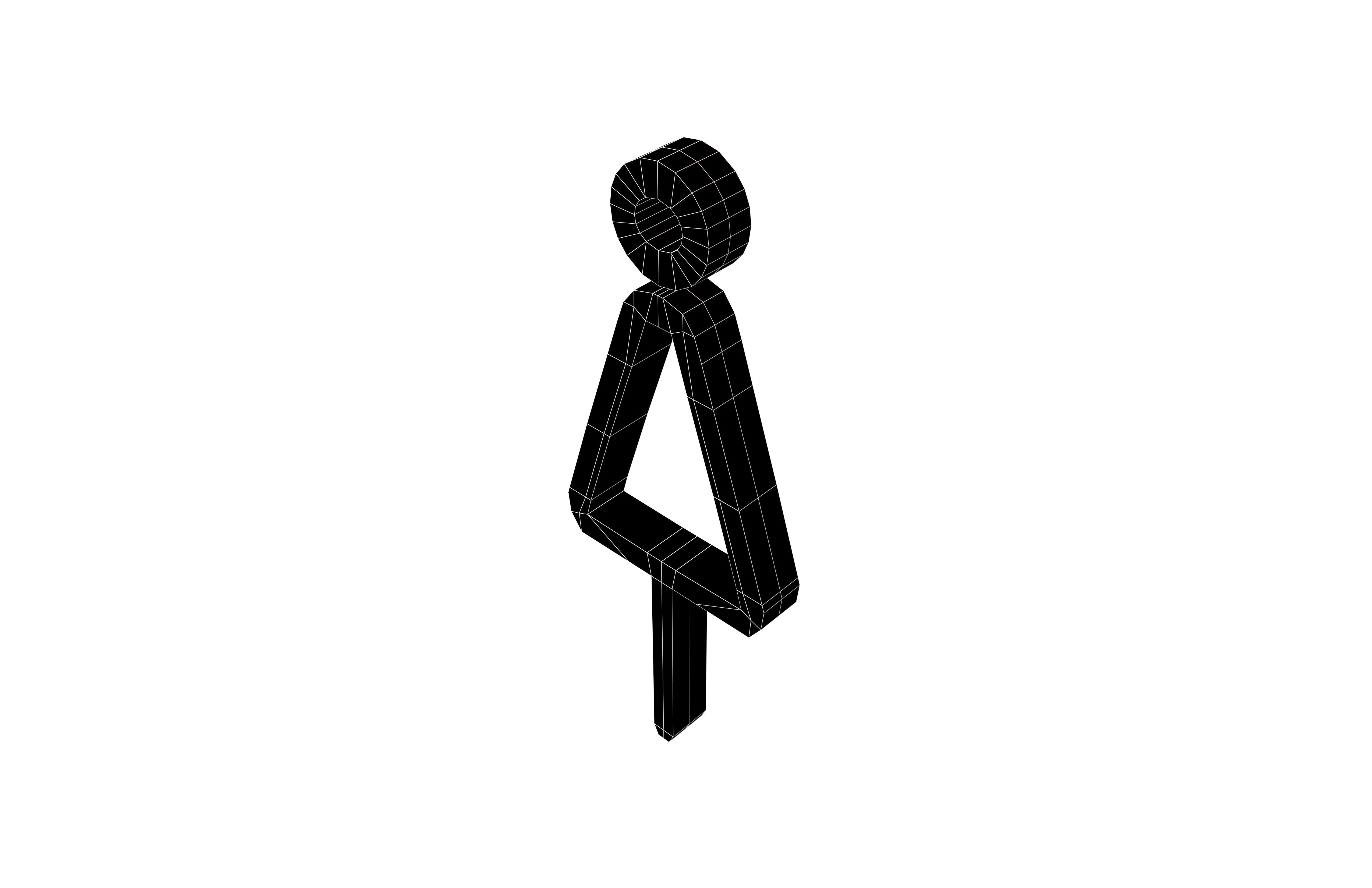 Girl Symbol v1 001 Low-poly 3D model_5