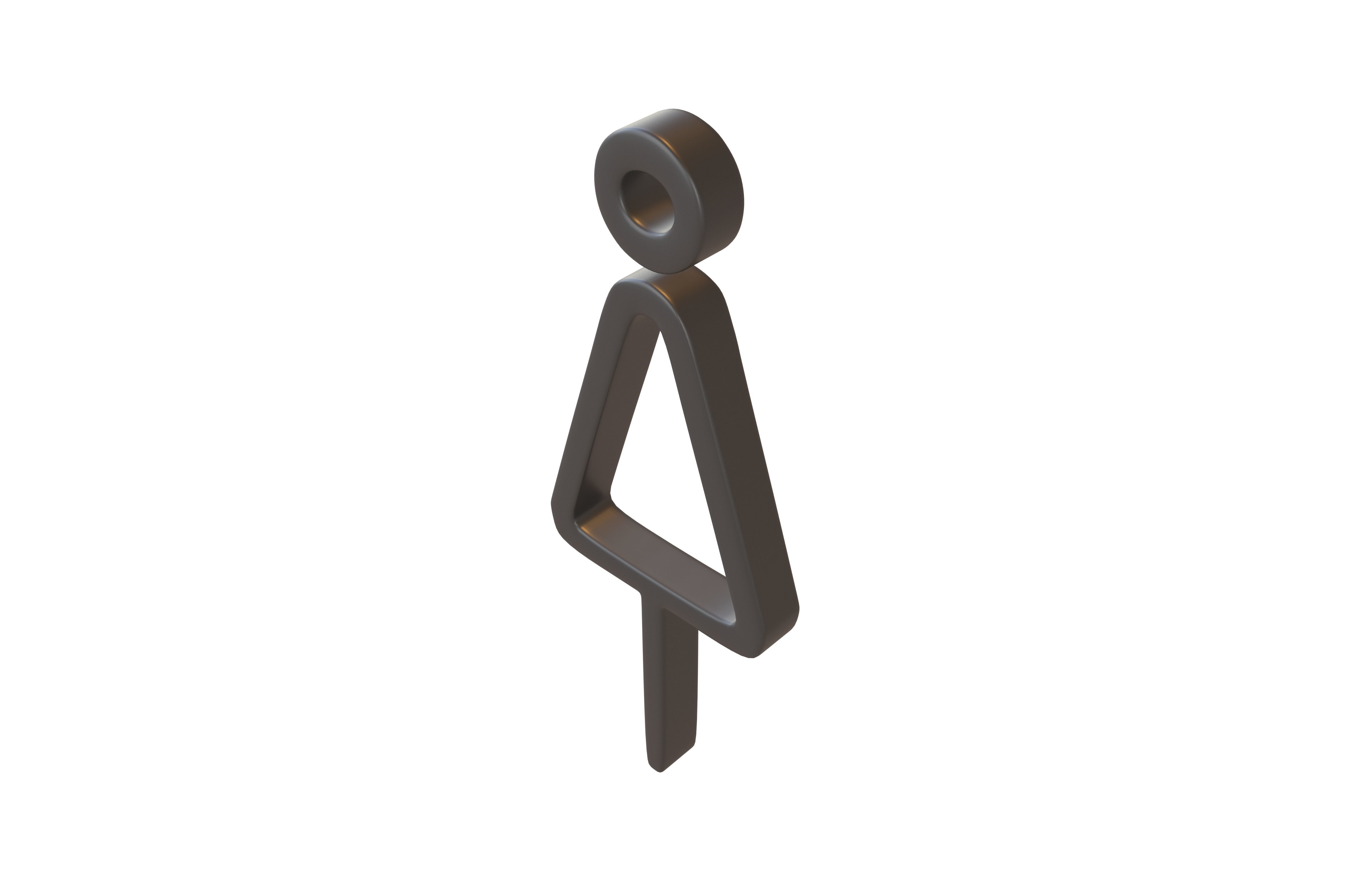 Girl Symbol v2 001 Low-poly 3D model_2