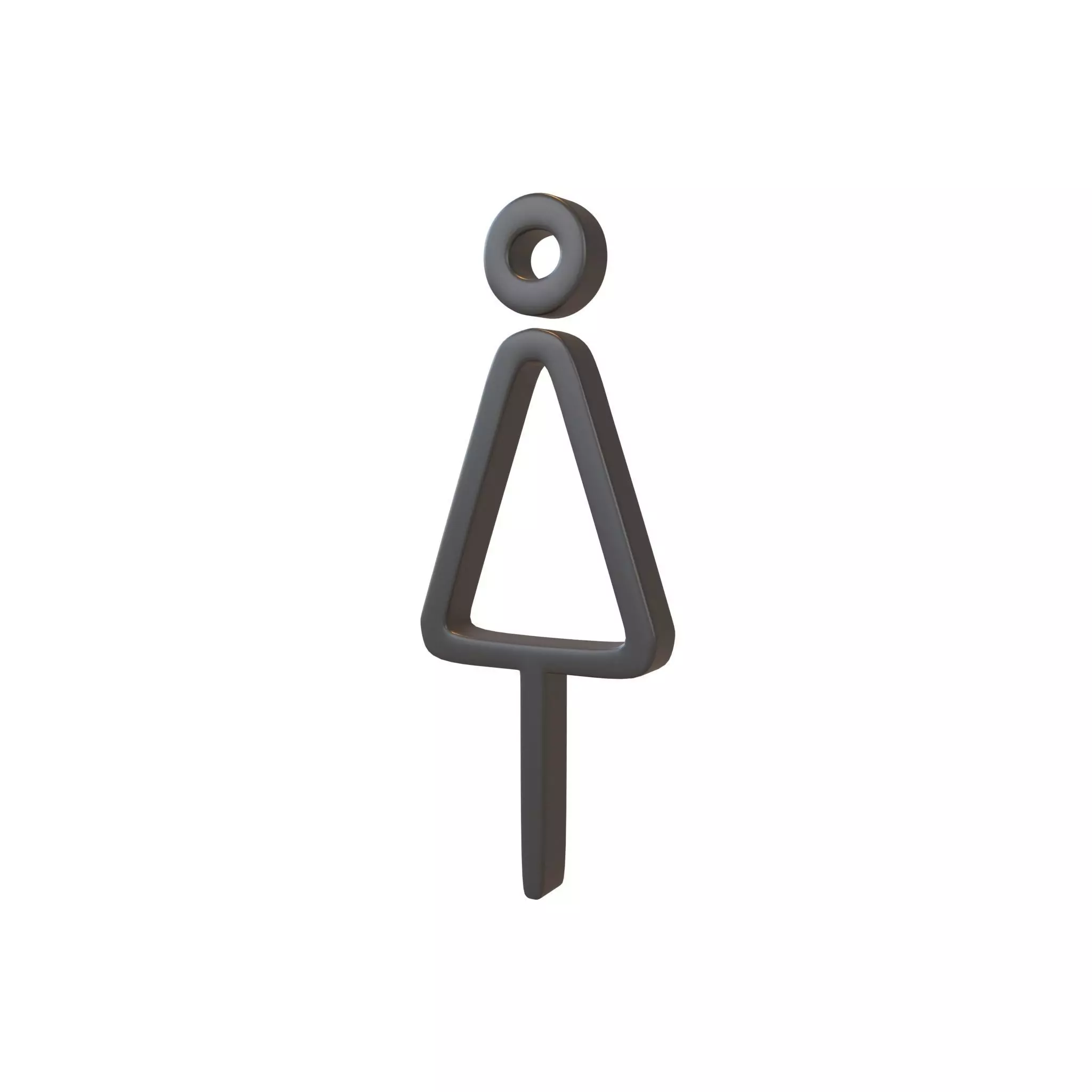 Girl Symbol v2 001 Low-poly 3D model_0