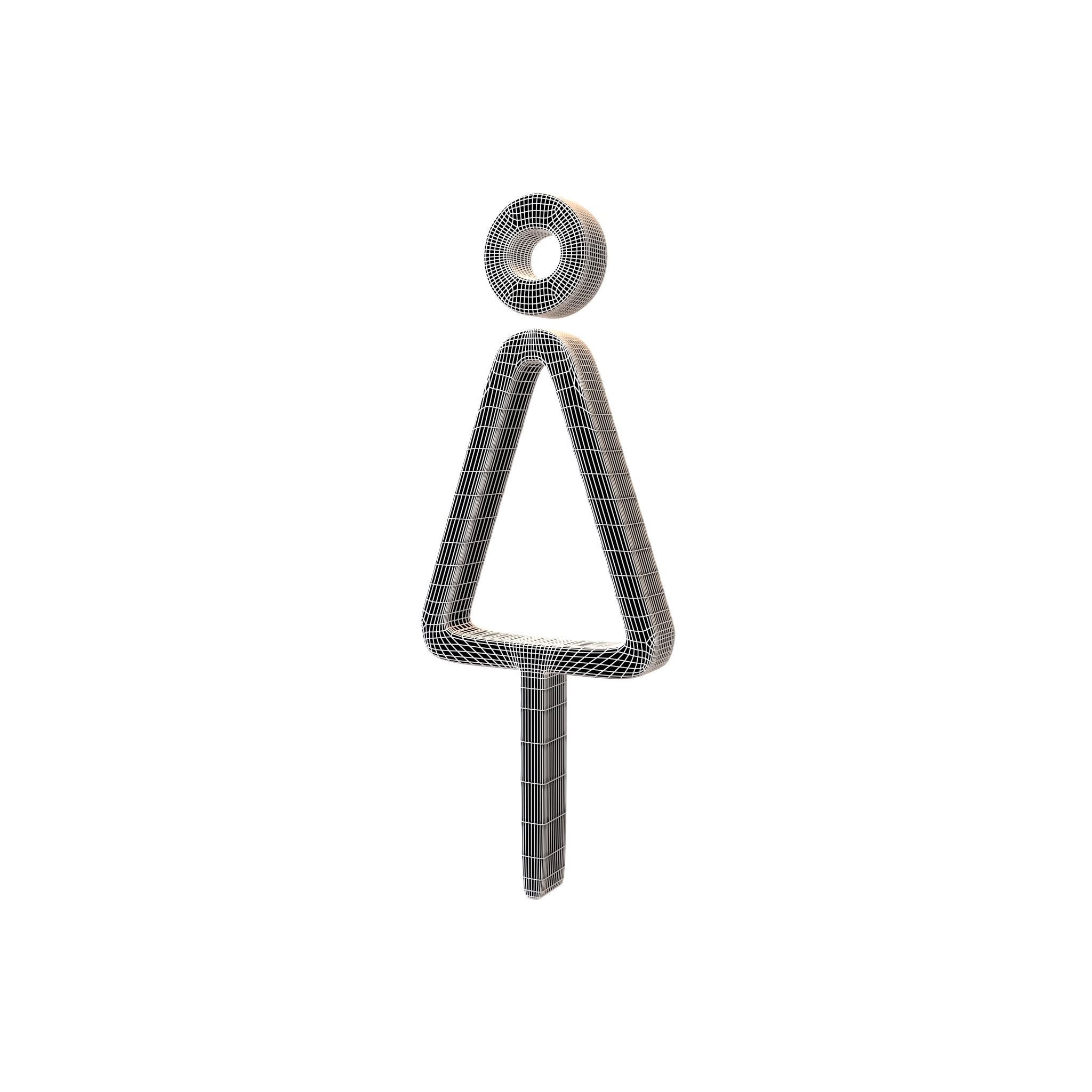 Girl Symbol v2 001 Low-poly 3D model_6