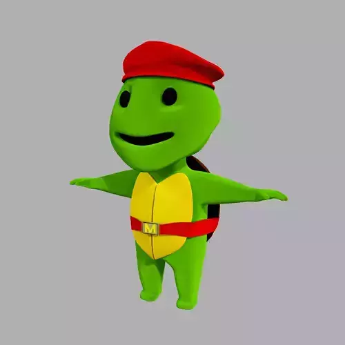 Turtle Game Character Low-poly 3D model