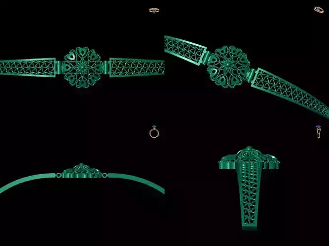 Bracelet 3 emerald jewelry