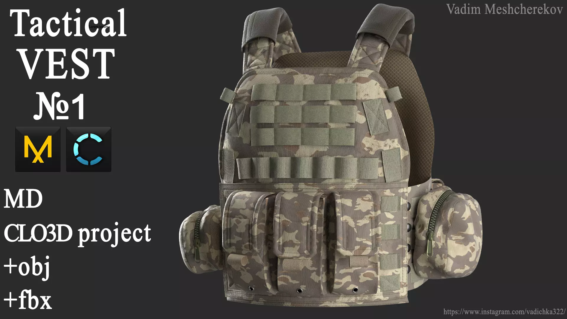 Tactical VEST 1 3D model
