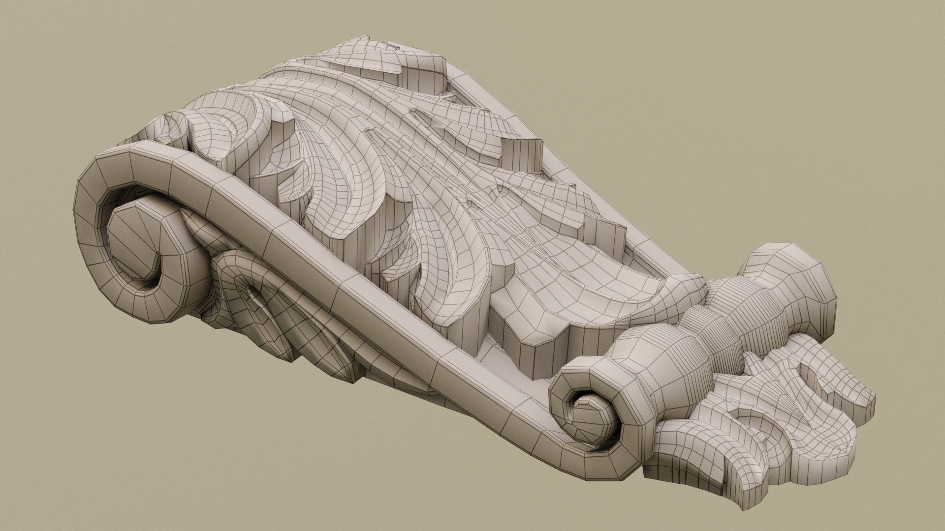 bracket interior 3d model molding Low-poly 3D model_5