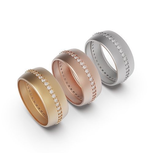 Diamond ring line-gem 3D print model