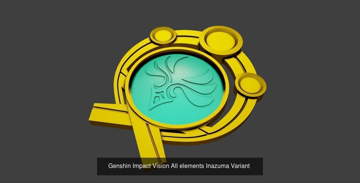 Genshin Impact Vision All elements set 1 3D Model Collection_4