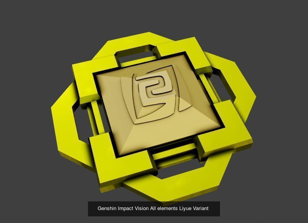 Genshin Impact Vision All elements set 1 3D Model Collection_3