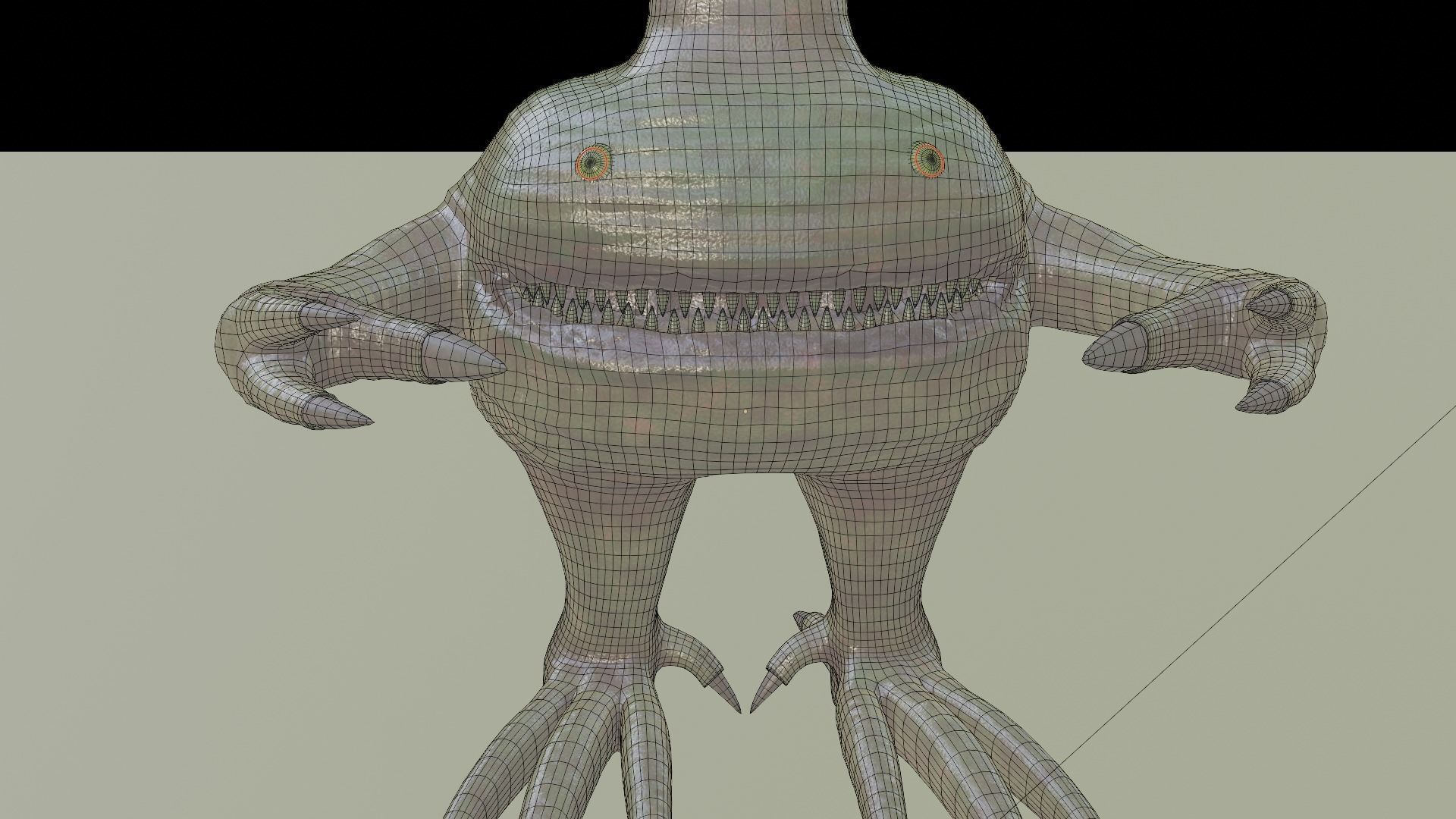 Water Monster Free 3D model_5