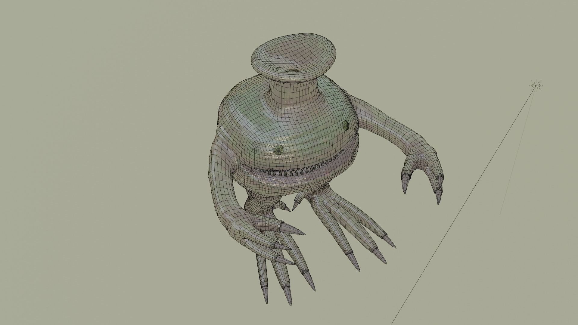 Water Monster Free 3D model_6