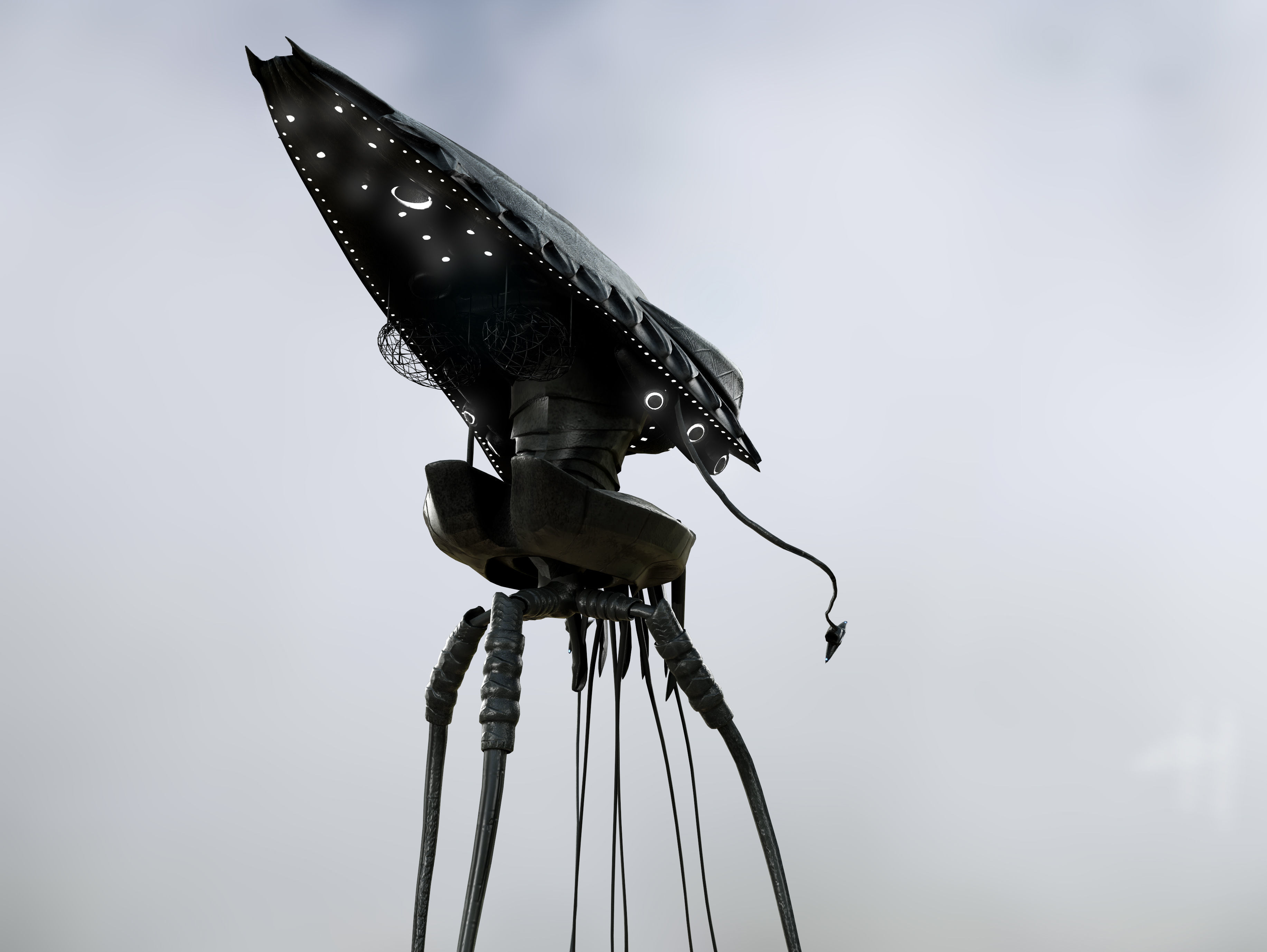 Alien from War of the Worlds Low-poly 3D model_9