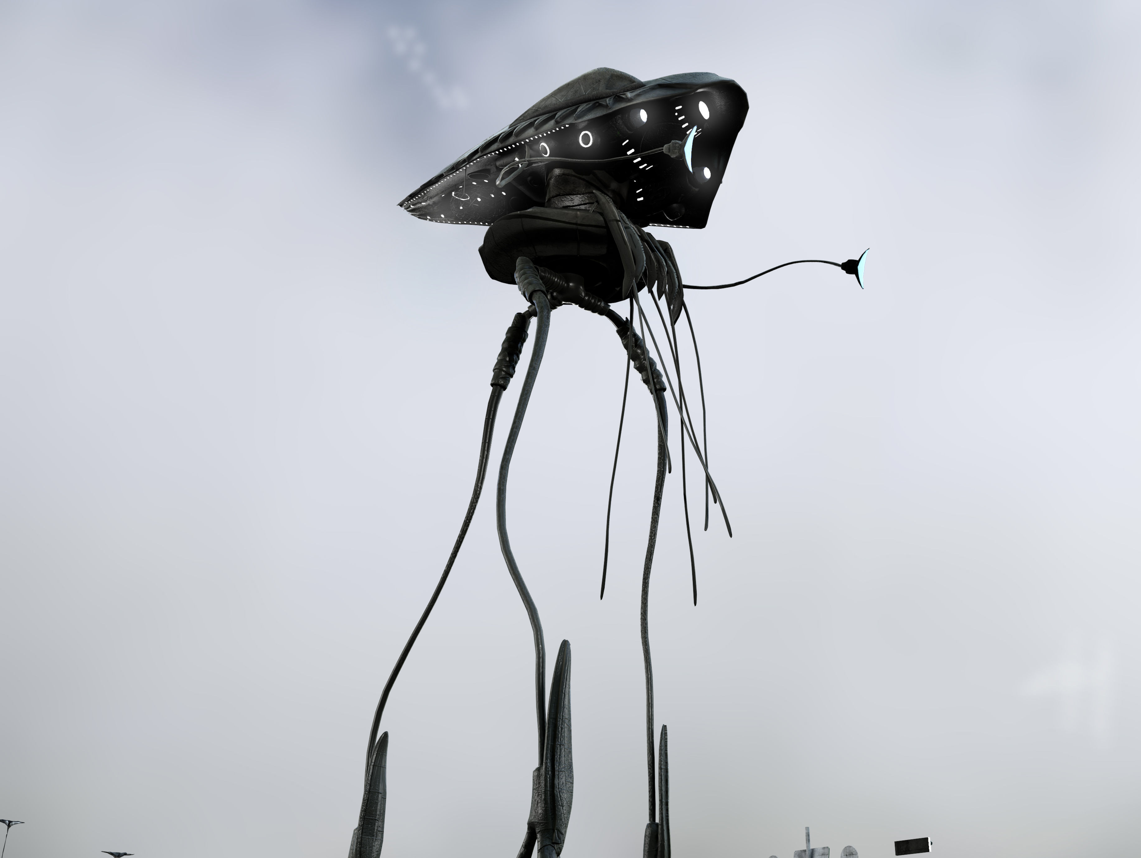 Alien from War of the Worlds Low-poly 3D model_8
