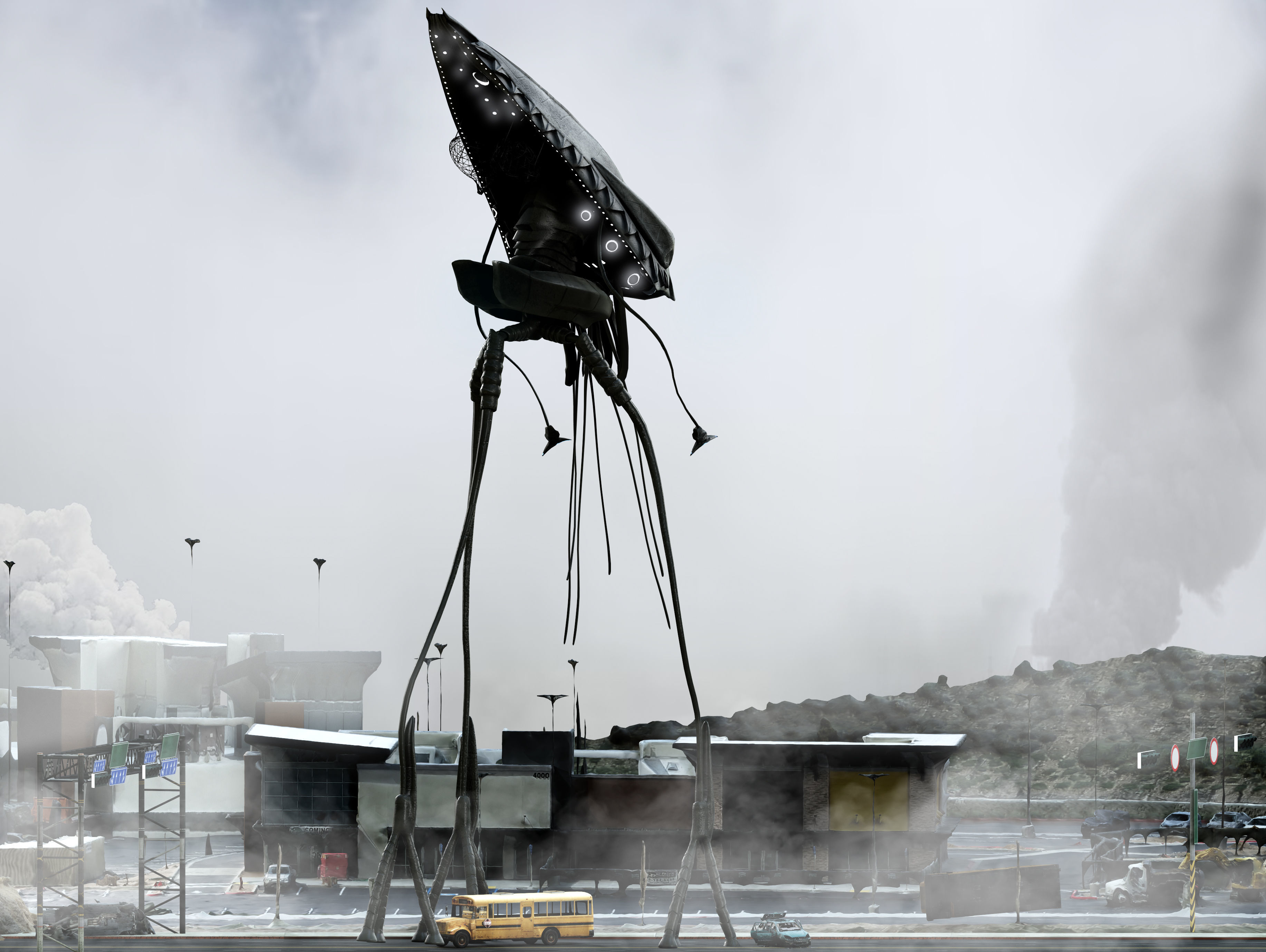 Alien from War of the Worlds Low-poly 3D model_4