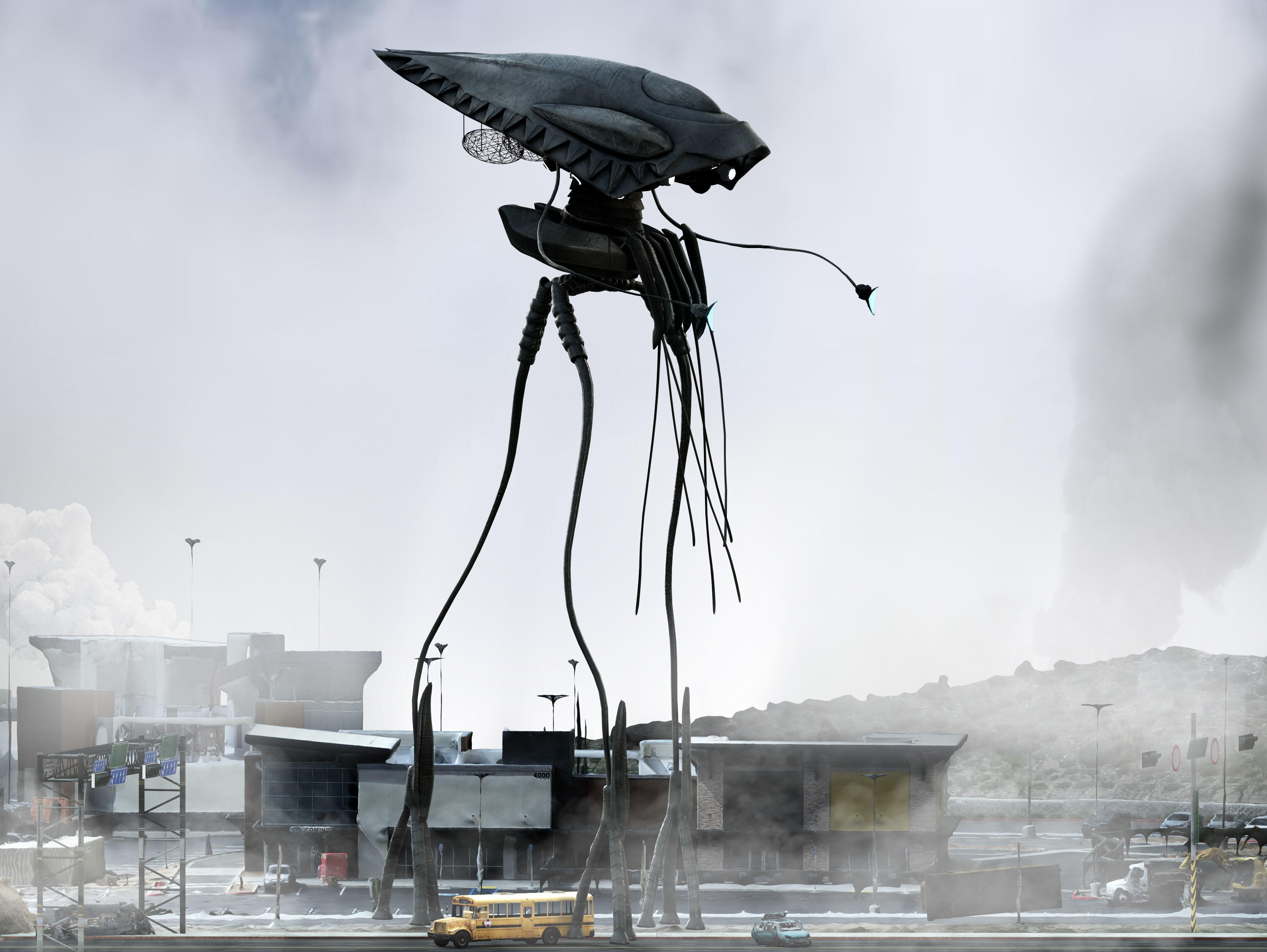 Alien from War of the Worlds Low-poly 3D model_2