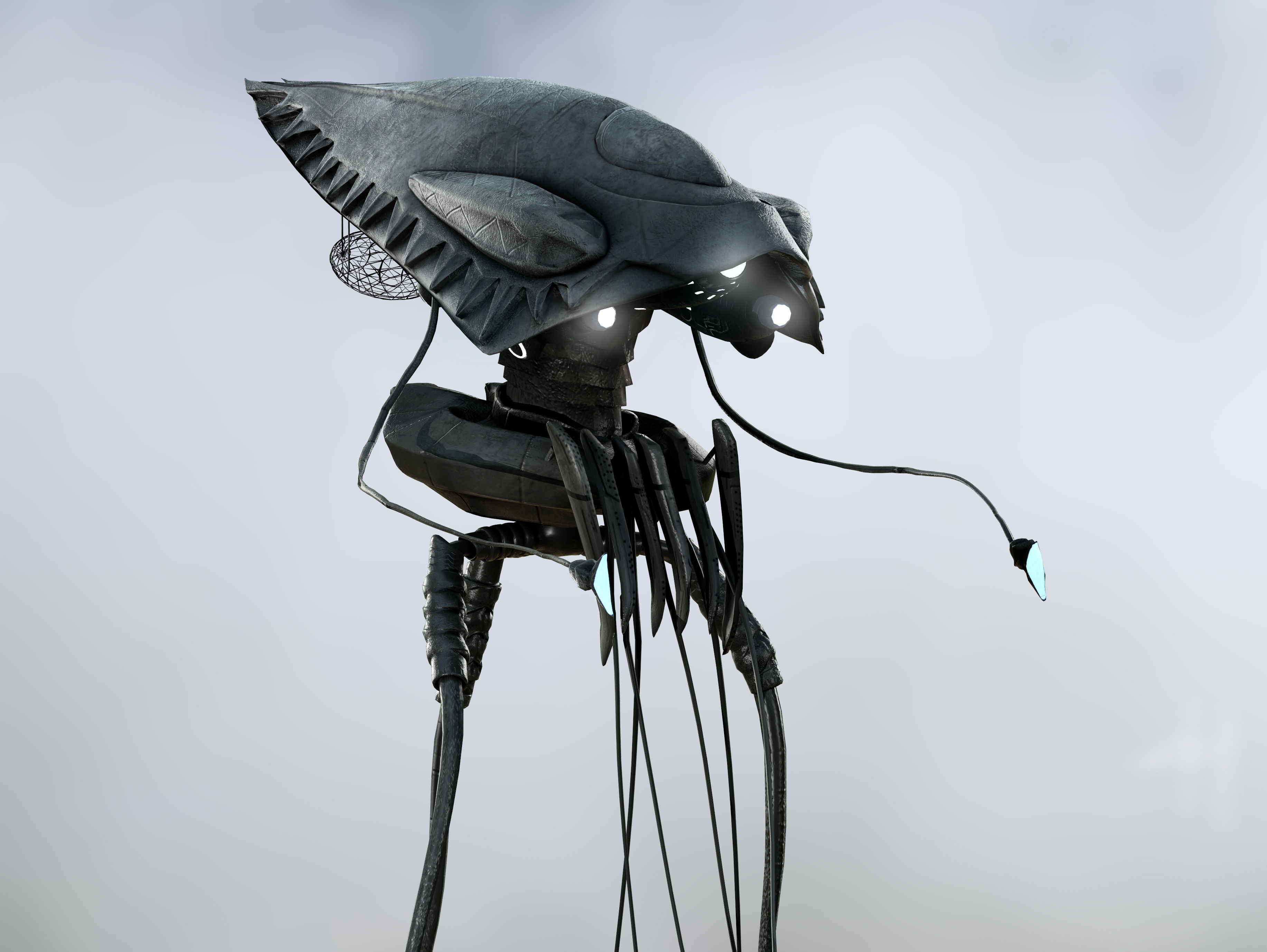 Alien from War of the Worlds Low-poly 3D model_7