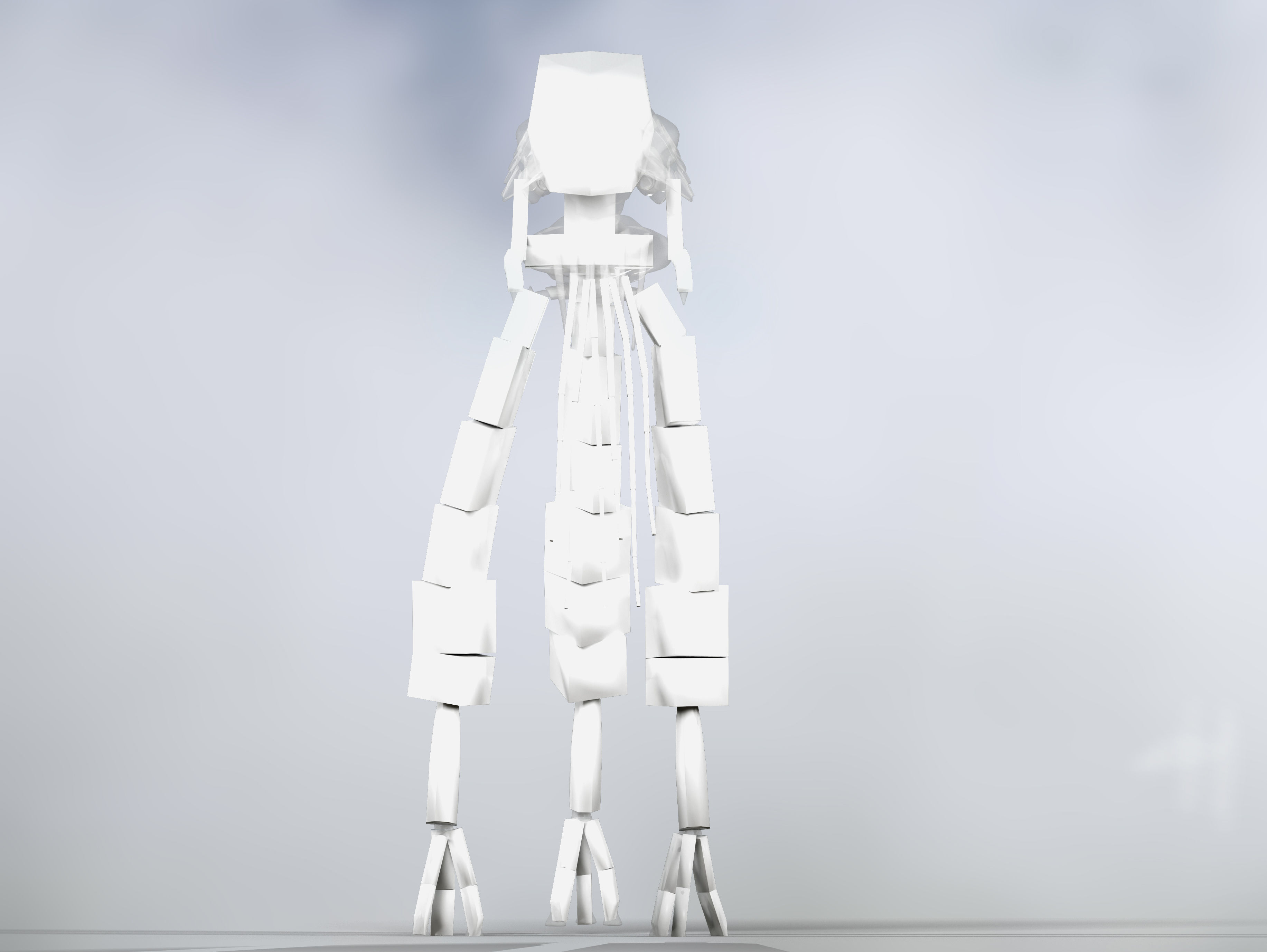 Alien from War of the Worlds Low-poly 3D model_11