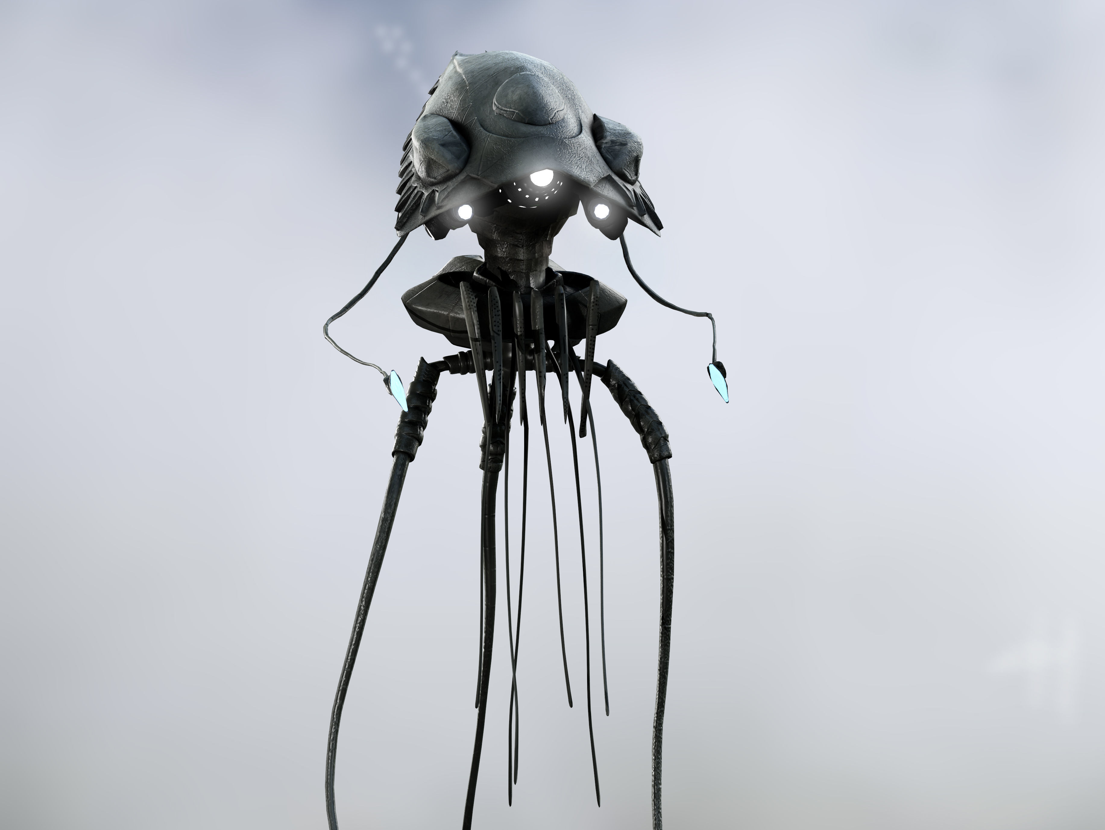 Alien from War of the Worlds Low-poly 3D model_5