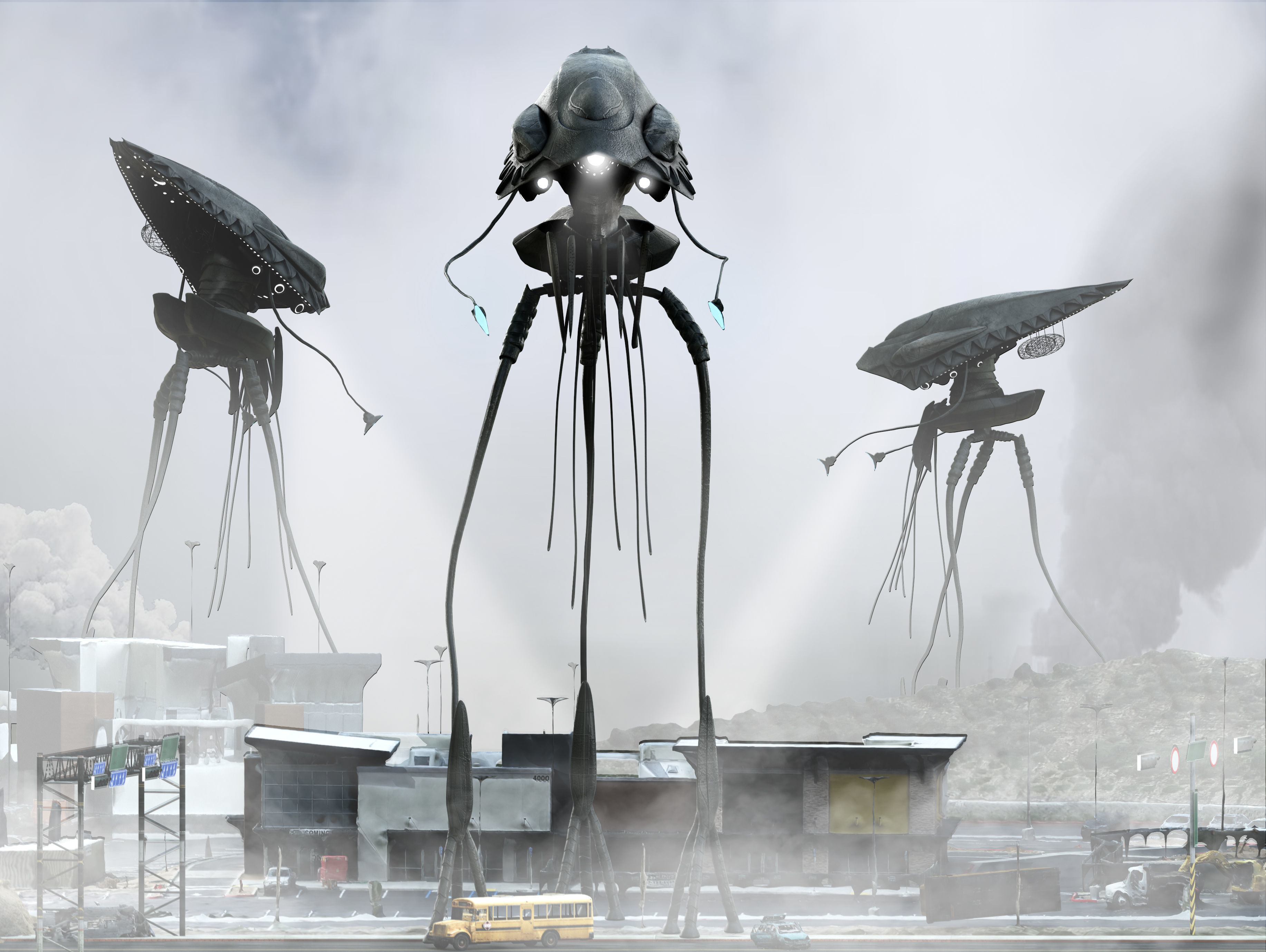 Alien from War of the Worlds Low-poly 3D model_0