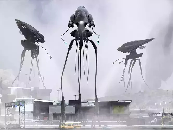 Alien from War of the Worlds Low-poly 3D model