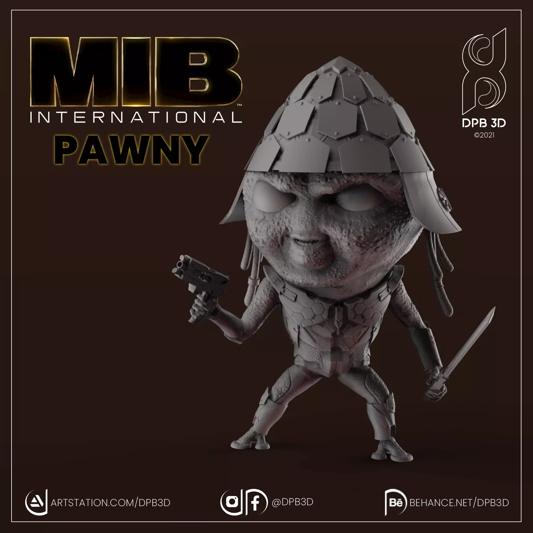 MIB PAWNY 3D print model