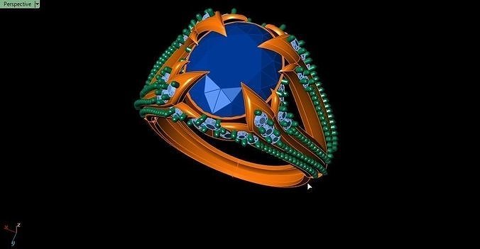 ring 1 orange and 3D print model