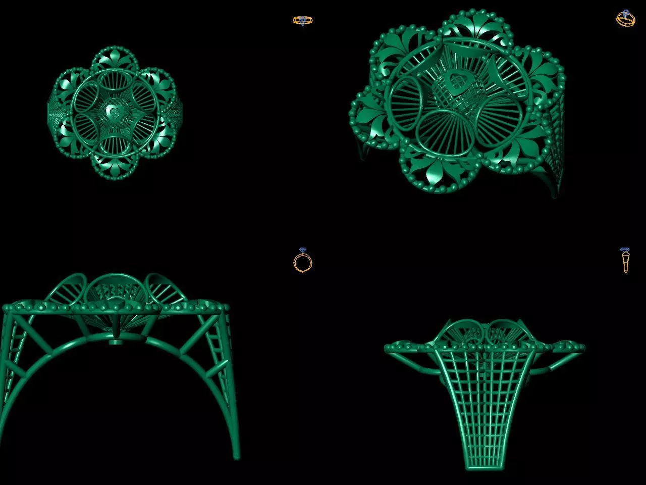Ring 1 four jewelry 3D print model_0
