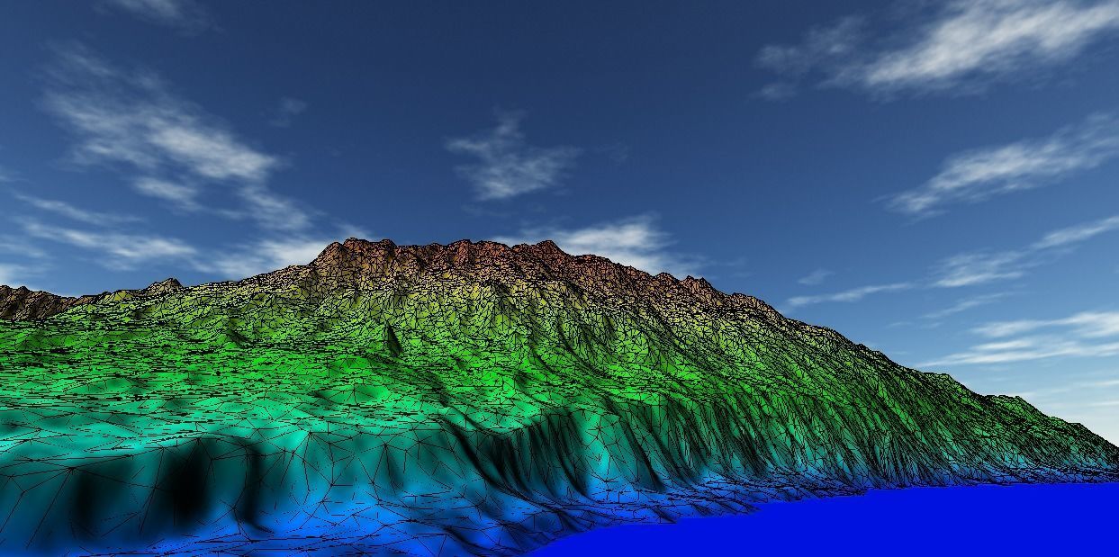 La palma island Elevation model 3D print and  Low-poly 3D model_14