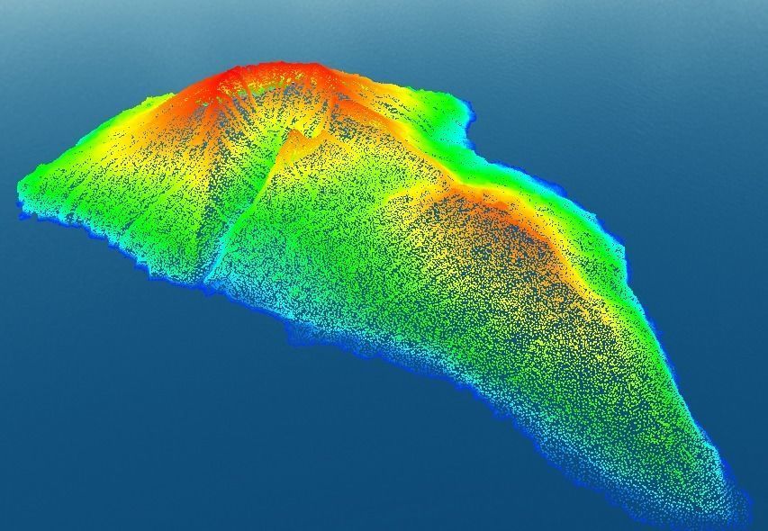 La palma island Elevation model 3D print and  Low-poly 3D model_10