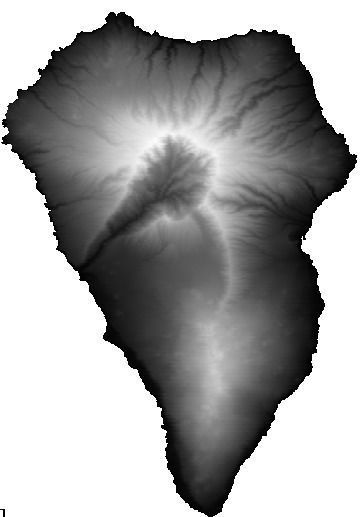 La palma island Elevation model 3D print and  Low-poly 3D model_4