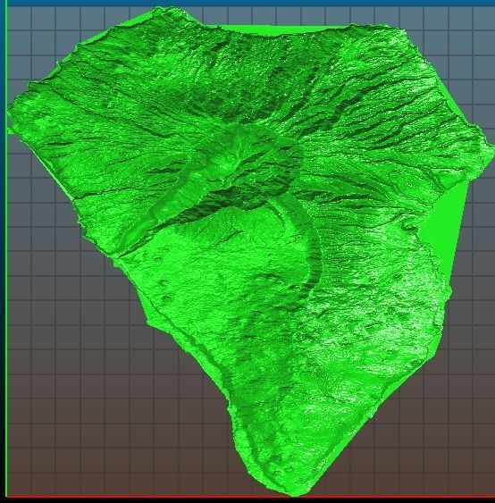 La palma island Elevation model 3D print and  Low-poly 3D model_18