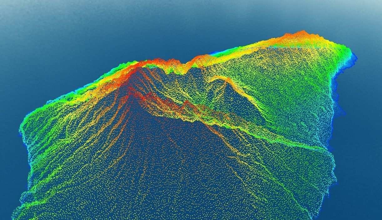 La palma island Elevation model 3D print and  Low-poly 3D model_5