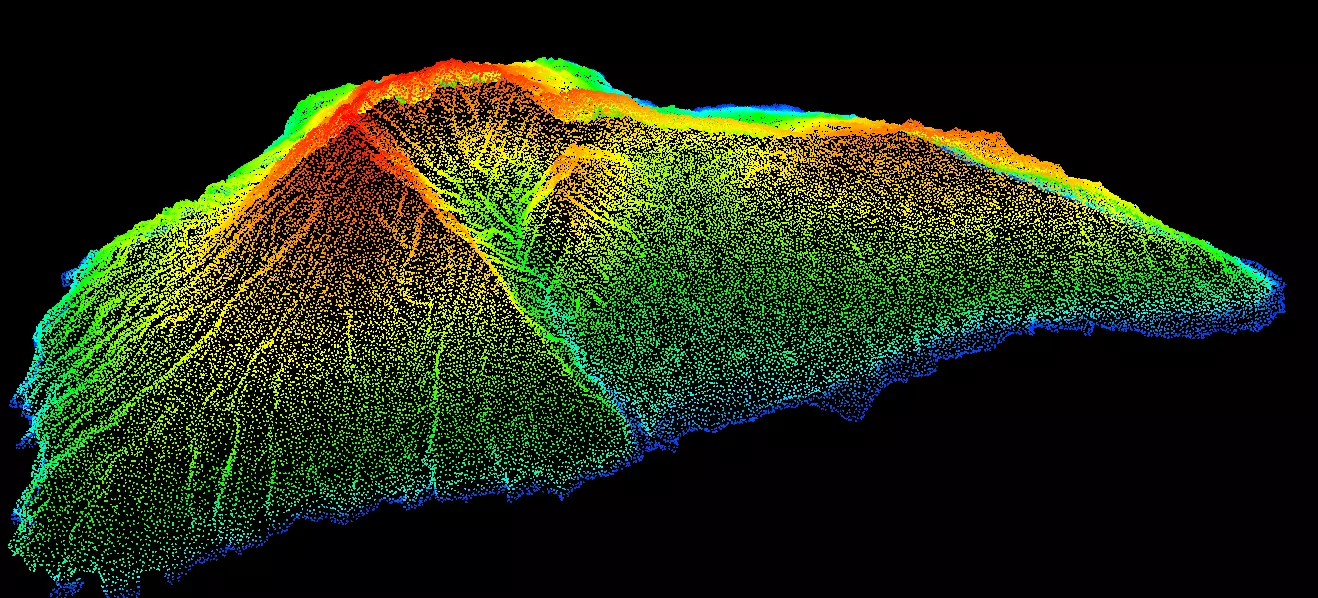 La palma island Elevation model 3D print and  Low-poly 3D model_0