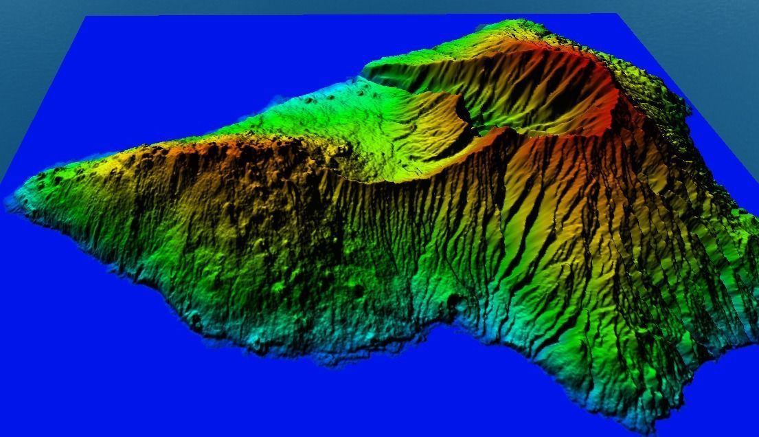 La palma island Elevation model 3D print and  Low-poly 3D model_16