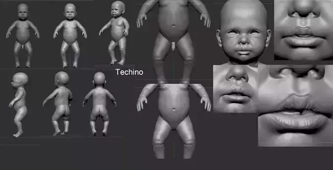 Realistic Baby Techino version 2